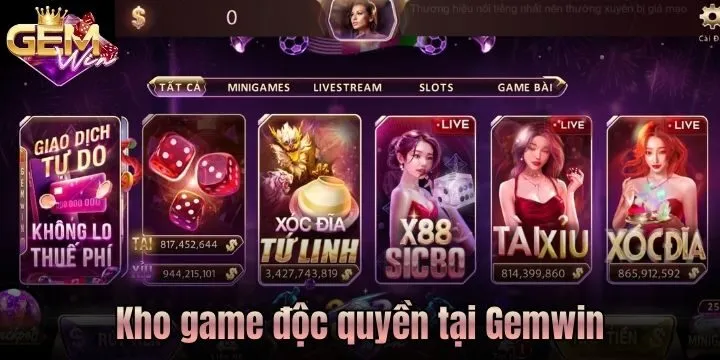 Loạt game độc quyền ăn khách tại Gemwin