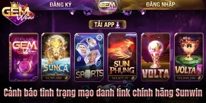 Cảnh báo link vào Gemwin giả mạo