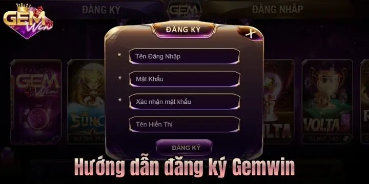 Đăng ký Gemwin - Tạo tài khoản tân thủ nhận ngay 100K 3 uy trình đăng ký Gem Win trên máy tính & điện thoại