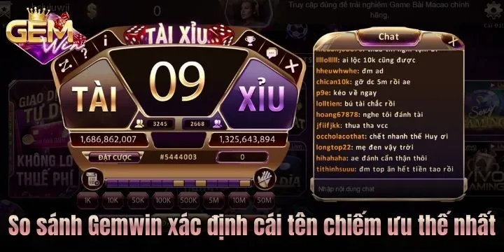 So sánh Gemwin Vs top game hot