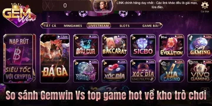 So sánh Gemwin Vs top game hot