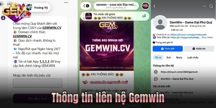 Liên hệ Gemwin - Hỗ trợ và giải đáp khi người chơi gửi yêu cầu 2 Thông tin liên hệ Gemwin chính thức