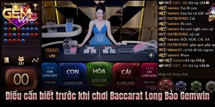 Điều người mới cần biết trước khi cược Baccarat Long Bảo Gemwin