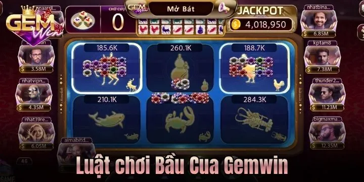 Bầu Cua Gemwin quy định về luật chơi ra sao? 