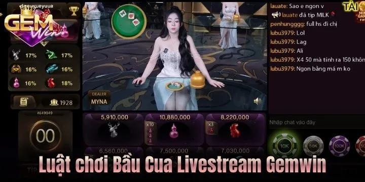 Quy luật cần biết trước khi chơi Bầu Cua Livestream Gemwin