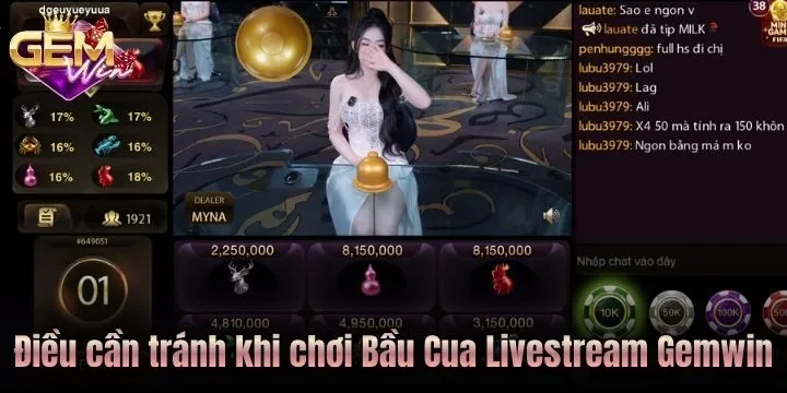 Quy luật cần biết trước khi chơi Bầu Cua Livestream Gemwin