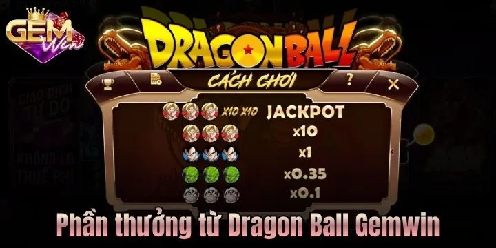 Phần thưởng giá trị từ Dragon Ball Gemwin