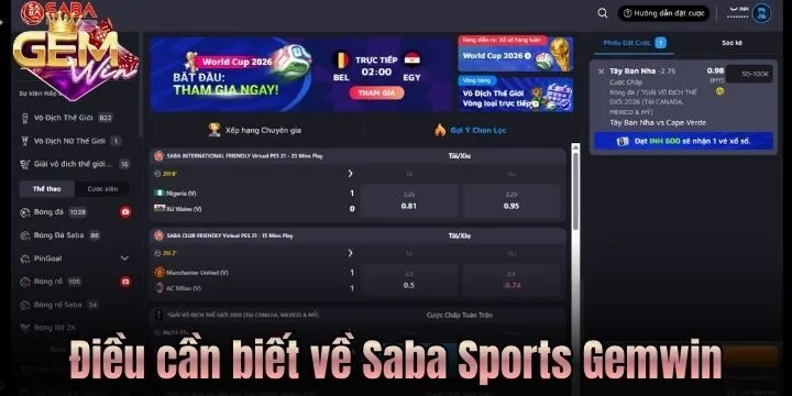 Vài điều nên biết về Saba Sports Gemwin