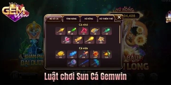 Quy luật Sun Cá Gemwin người chơi cần biết