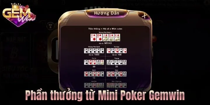 Hành trình trải nghiệm Mini Poker Gemwin