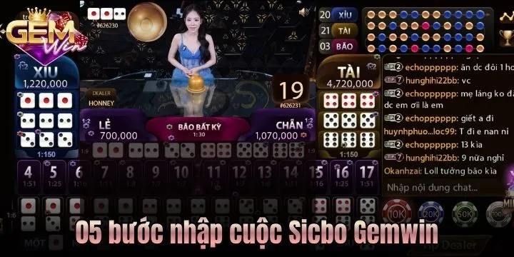 Nhập cuộc Sicbo Gemwin như thế nào? 