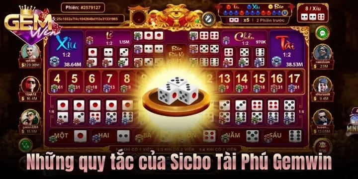 Quy tắc chơi Sicbo Tài Phú Gemwin không thể không biết