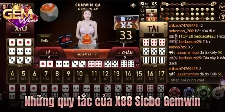 Các quy tắc của X88 Sicbo Gemwin