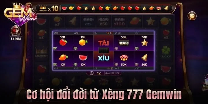 Cơ hội đổi đời từ Xèng 777 Gemwin mang lại